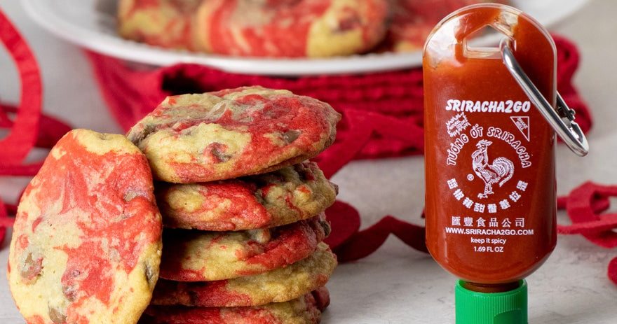 Valentine's Day Sriracha Chocolate Chip Cookies